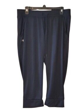 Under Armour Women’s Black Heatgear Performance Loose Jogger Capris Size L
